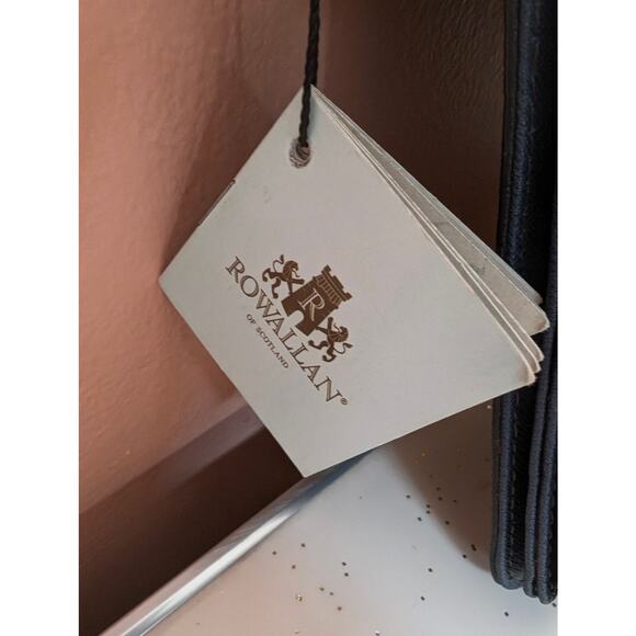 NWT Rowallan of Scotland Addie Shoulder Bag Navy Emerald White Leather Purse - Picture 11 of 12